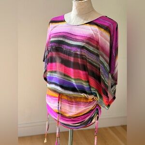 Lulifama Miami Multicolor Striped Swim Coverup